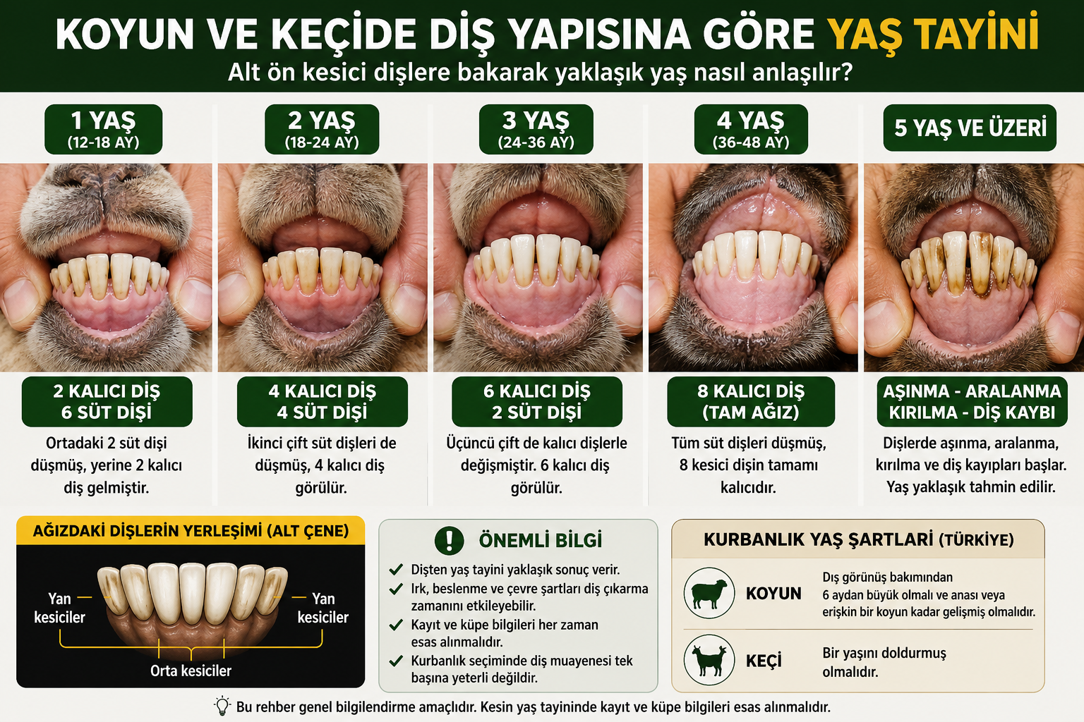 How to Determine Age in Small Ruminants Based on Tooth Structure? Age Determination from Teeth in Sheep and Goats