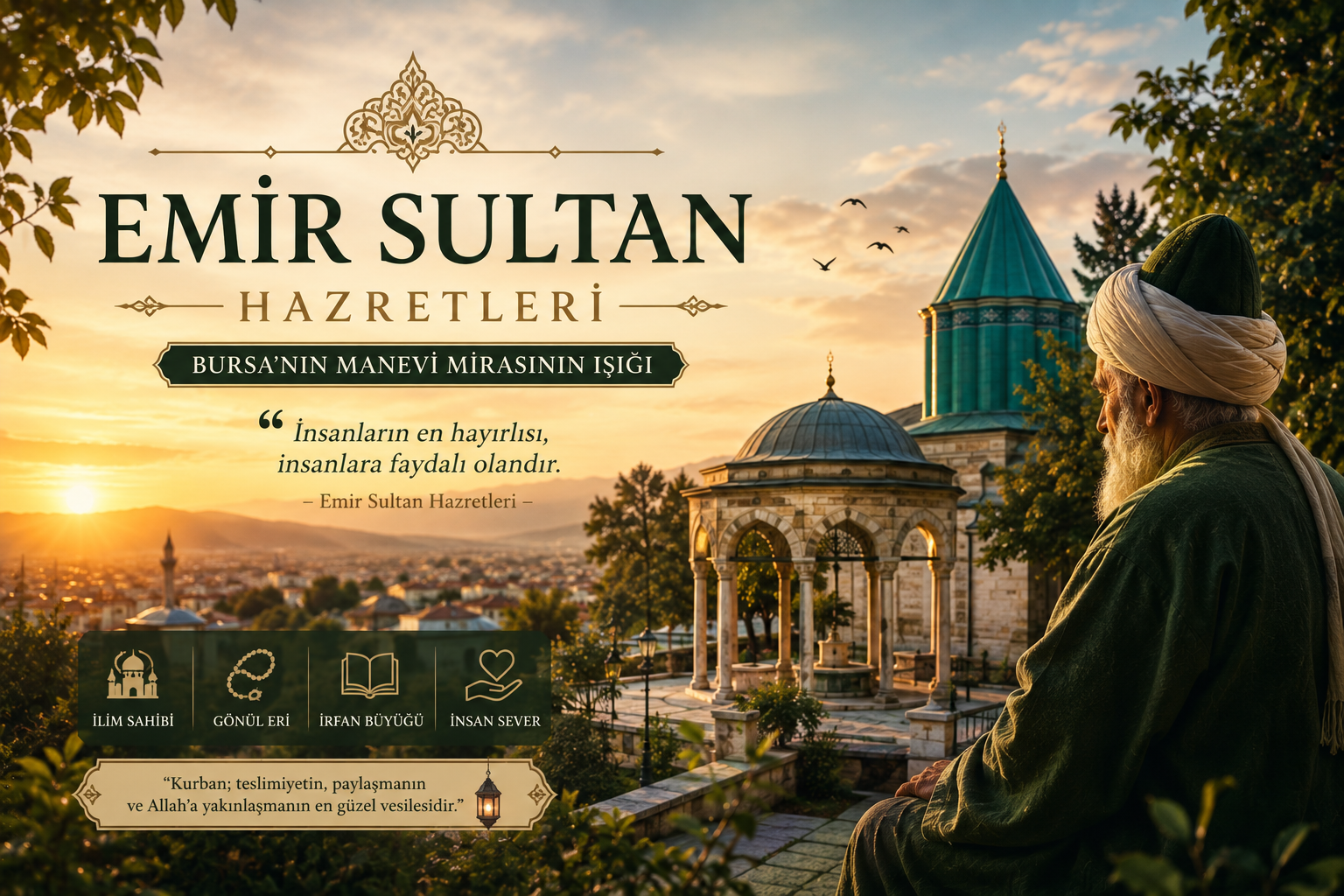 Emir Sultan Hazretleri ve Kurban İbadeti: Teslimiyet, Paylaşma ve Bursa'daki Gelenekler