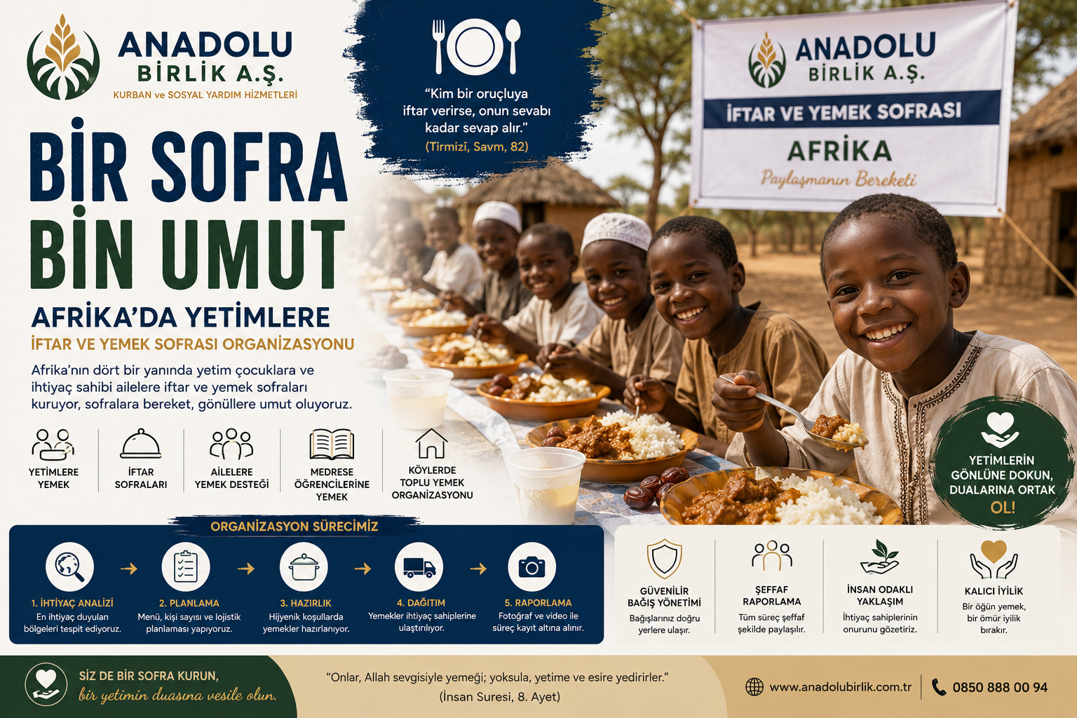 Afrika'da Yetimlere İftar ve Yemek Sofrası Organizasyonu