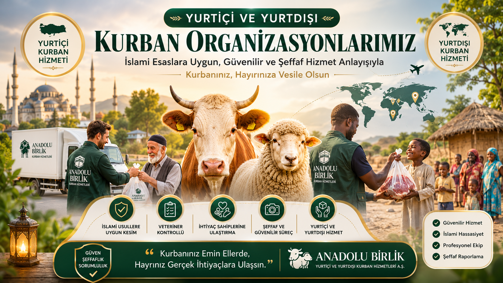 Yurtiçi ve Yurtdışı Kurban Organizasyonlarımız | Güven, Şeffaflık ve İslami Hassasiyetle Kurban Hizmeti