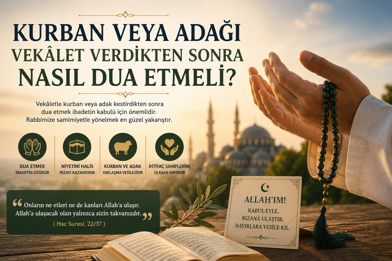 Vekâlet Verdikten Sonra Nasıl Dua Edilir? Kurban ve Adak İçin Dua Örnekleri