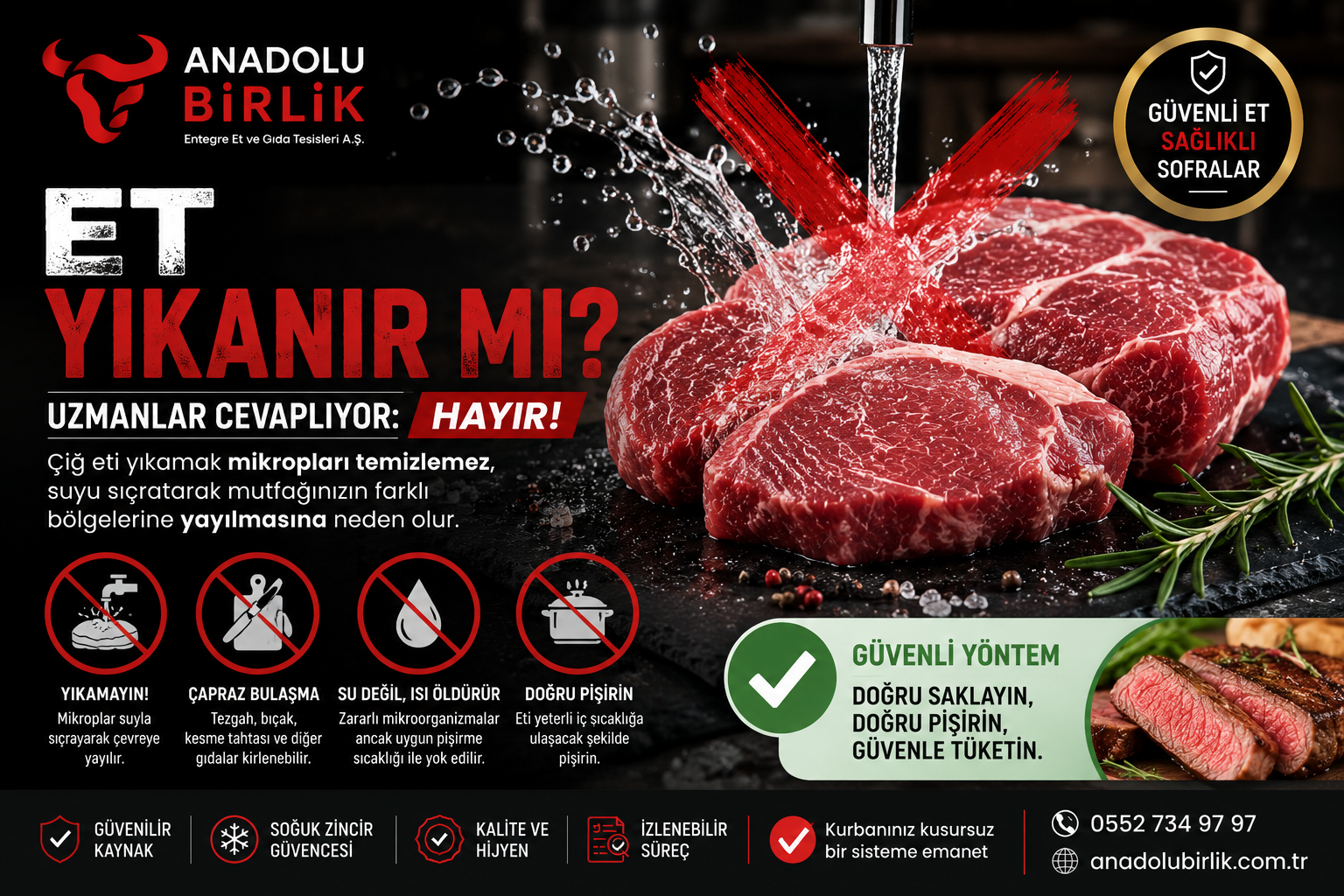 Et Yıkanır mı? Uzmanlar Neden Yıkamamanızı Öneriyor?