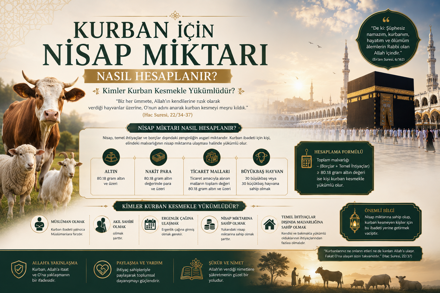 Kurban İçin Nisap Miktarı Nasıl Hesaplanır? | Kimler Kurban Kesmekle Yükümlüdür?