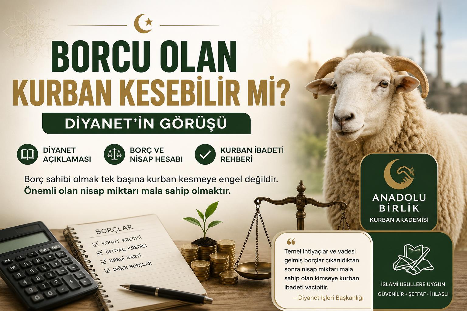 Borcu Olan Kurban Kesebilir mi? Diyanet'e Göre Kurban Hükmü (2026 Rehberi)