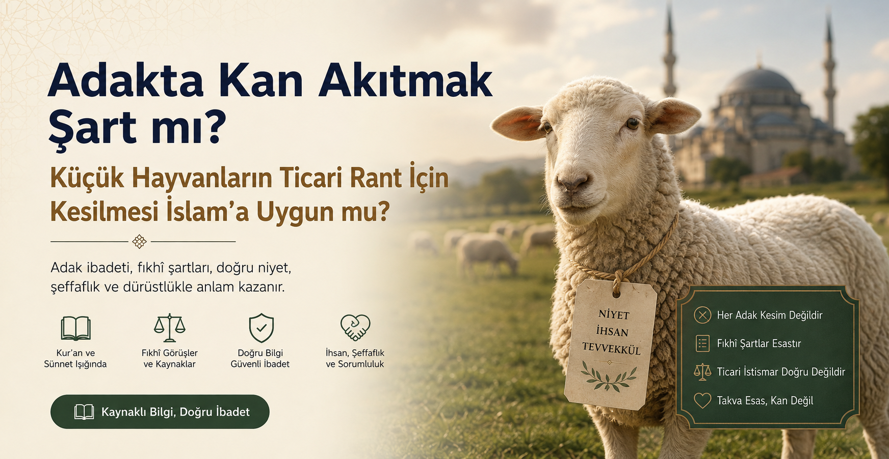 ADAKTA “KAN AKITMAK” ŞART MIDIR? KÜÇÜK HAYVANLARIN ADAK ADI ALTINDA KESİLMESİ VE TİCARİ İSTİSMAR TARTIŞMASI